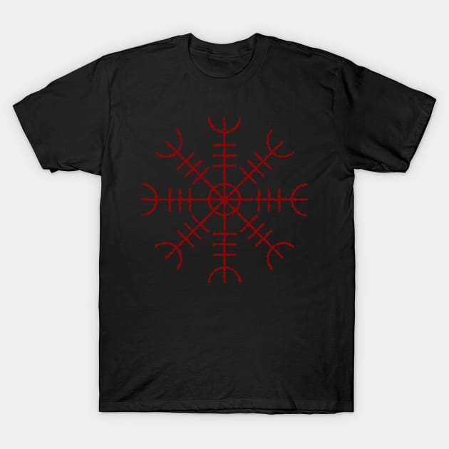 Helm of Awe Red Aged T-Shirt by Wareham Spirals